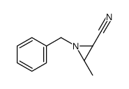 (2R,3S)-1-benzyl-3-methylaziridine-2-carbonitrile结构式