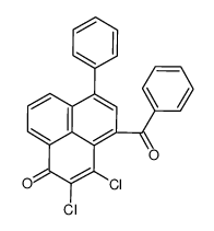 4-benzoyl-2,3-dichloro-6-phenylphenalen-1-one结构式