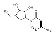 4(3H)-Pyrimidinone,6-amino-3-b-D-ribofuranosyl-结构式