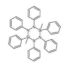 3,6-dimethyl-1,2,3,4,5,6-hexaphenyl-[1,2,4,5,3,6]tetraazadisilinane结构式