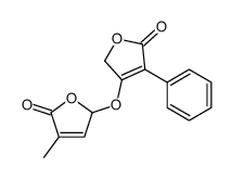 3-[(4-methyl-5-oxo-2H-furan-2-yl)oxy]-4-phenyl-2H-furan-5-one结构式
