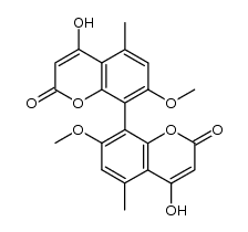 (rac)-4,4'-dihydroxy-7,7'-dimethoxy-5,5'-dimethyl-2H,2'H-8,8'-bichromene-2,2'-dione Structure