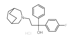 3-(3-azabicyclo[3.2.2]non-3-yl)-1-(4-fluorophenyl)-1-phenyl-propan-1-ol结构式