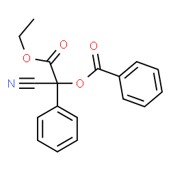 α-(Benzoyloxy)-α-cyanobenzeneacetic acid ethyl ester结构式