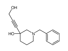 1-benzyl-3-(3-hydroxyprop-1-ynyl)piperidin-3-ol结构式