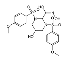 N,5-dihydroxy-1,3-bis[(4-methoxyphenyl)sulfonyl]-1,3-diazinane-2-carboxamide Structure