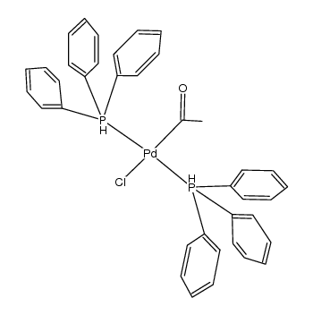 trans-Pd(PPh3)2(Cl)(COMe) Structure
