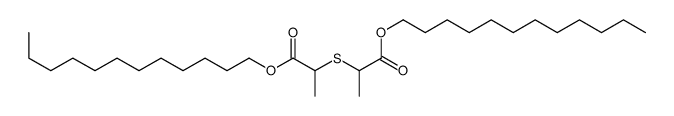 dodecyl 2-(1-dodecoxy-1-oxopropan-2-yl)sulfanylpropanoate结构式
