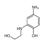 4-amino-2-(2-hydroxyethylamino)phenol Structure