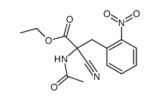 ETHYL 2-ACETAMIDO-2-CYANO-3-(2-NITROPHENYL)PROPANOATE Structure