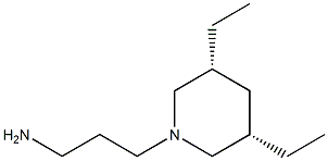 3-((3R,5S)-3,5-diethylpiperidin-1-yl)propan-1-amine结构式