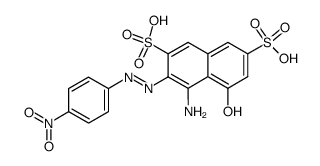 4-amino-5-hydroxy-3-(4-nitro-phenylazo)-naphthalene-2,7-disulfonic acid结构式