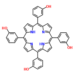 5,10,15,20-tetrakis(3-hydroxyphenyl)porphyrin structure