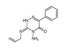 4-amino-6-phenyl-3-(prop-2-enylamino)-1,2,4-triazin-5-one结构式