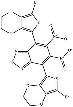 4,7-bis(7-bromo-2,3-dihydrothieno[3,4-b][1,4]dioxin-5-yl)-5,6-dinitrobenzo[c][1,2,5]thiadiazole picture