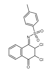 2,3-Dichloro-4-p-tolylsulfonylimino-1,2,3,4-tetrahydronaphthalen-1-one结构式