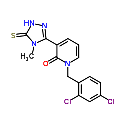 1-(2,4-Dichlorobenzyl)-3-(4-methyl-5-thioxo-4,5-dihydro-1H-1,2,4-triazol-3-yl)-2(1H)-pyridinone Structure