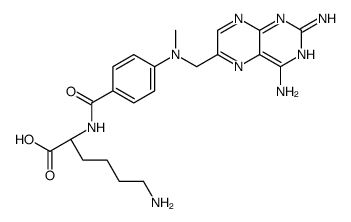 (2R)-6-amino-2-[[4-[(2,4-diaminopteridin-6-yl)methyl-methylamino]benzoyl]amino]hexanoic acid Structure