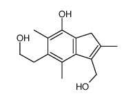 6-(2-hydroxyethyl)-1-(hydroxymethyl)-2,5,7-trimethyl-3H-inden-4-ol结构式