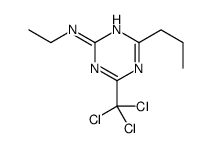 N-ethyl-4-propyl-6-(trichloromethyl)-1,3,5-triazin-2-amine结构式