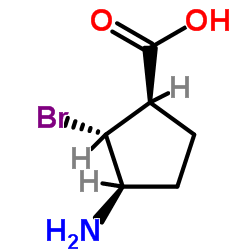 Cyclopentanecarboxylic acid, 3-amino-2-bromo-, (1R,2R,3R)-rel- (9CI)结构式