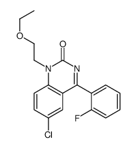 6-chloro-1-(2-ethoxyethyl)-4-(2-fluorophenyl)quinazolin-2-one Structure