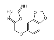 5-(1,3-benzodioxol-5-yloxymethyl)-1,3,4-oxadiazol-2-amine结构式