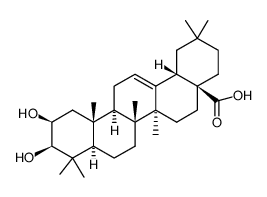 (2β,3β)-2,3-Dihydroxy-olean-12-en-28-oic acid Structure