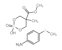 methyl 2-hydroxy-5-methyl-2-oxo-1,3-dioxa-2$l^C13H20NO6PS-phosphacyclohexane-5-carboxylate; 4-methylsulfanylaniline structure