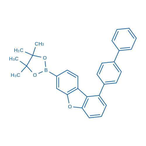 2-(9-([1,1'-Biphenyl]-4-yl)dibenzo[b,d]furan-3-yl)-4,4,5,5-tetramethyl-1,3,2-dioxaborolane structure