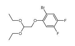 2-(2-bromo-4,5-difluorophenoxy)-acetaldehyde diethyl acetal Structure