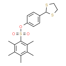 4-(1,3-DITHIOLAN-2-YL)PHENYL 2,3,4,5,6-PENTAMETHYLBENZENESULFONATE Structure