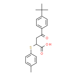 4-[4-(TERT-BUTYL)PHENYL]-2-[(4-METHYLPHENYL)SULFANYL]-4-OXOBUTANOIC ACID Structure