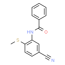 N-[5-CYANO-2-(METHYLSULFANYL)PHENYL]BENZENECARBOXAMIDE结构式