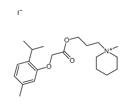 3-(1-methyl-3,4,5,6-tetrahydro-2H-pyridin-1-yl)propyl 2-(5-methyl-2-pr opan-2-yl-phenoxy)acetate iodide structure