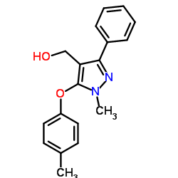 [1-Methyl-5-(4-methylphenoxy)-3-phenyl-1H-pyrazol-4-yl]methanol structure