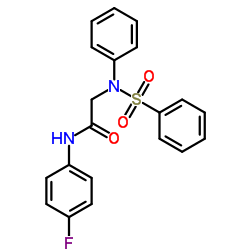 N-(4-Fluorophenyl)-N2-phenyl-N2-(phenylsulfonyl)glycinamide Structure