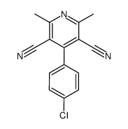 4-(4-chlorophenyl)-2,6-dimethylpyridine-3,5-dicarbonitrile Structure