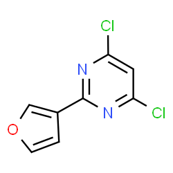 4,6-二氯-2-(呋喃-3-基)嘧啶结构式