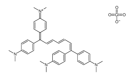 DIMETHYL[4-[1,7,7-TRIS(4-DIMETHYLAMINOPHENYL)-2,4,6-HEPTATRIENYLIDENE]-2,5-CYCLOHEXADIEN-1-YLIDENE]AMMONIUM PERCHLORATE结构式