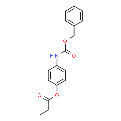 Carbamic acid, [4-(1-oxopropoxy)phenyl]-, phenylmethyl ester (9CI) picture