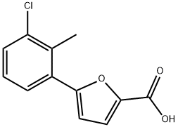 5-(3-chloro-2-methylphenyl)furan-2-carboxylic acid structure