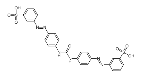 3-[[4-[[4-[(3-sulfophenyl)diazenyl]phenyl]carbamoylamino]phenyl]diazenyl]benzenesulfonic acid结构式