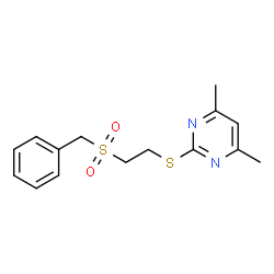 benzyl 2-[(4,6-dimethyl-2-pyrimidinyl)sulfanyl]ethyl sulfone Structure