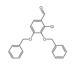 3,4-dibenzyloxy-2-chlorobenzaldehyde结构式