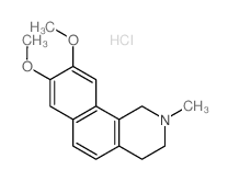 8,9-dimethoxy-2-methyl-3,4-dihydro-1H-benzo[h]isoquinoline,hydrochloride Structure