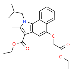 Ethyl 5-(2-ethoxy-2-oxoethoxy)-1-isobutyl-2-methyl-1H-benzo[g]indole-3-carboxylate Structure