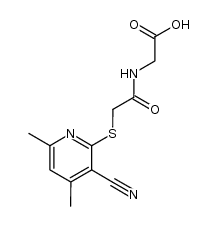 2-(2-((3-cyano-4,6-dimethylpyridin-2-yl)thio)acetamido)acetic acid Structure