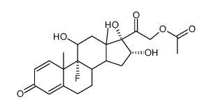 9-Fluoro-11,16,17,21-tetrahydroxypregna-1,4-diene-3,20-dione 21-acetate结构式