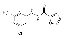 Furan-2-carboxylic acid N'-(2-amino-6-chloro-pyrimidin-4-yl)-hydrazide结构式
